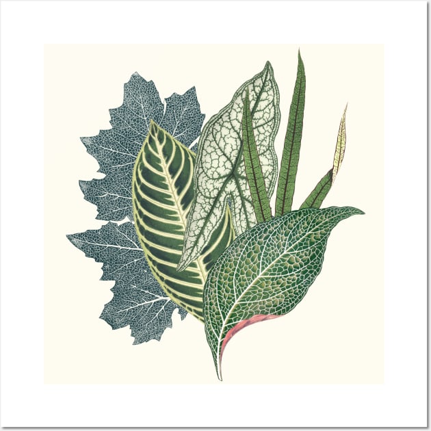 Green tropical leaves Wall Art by CatyArte